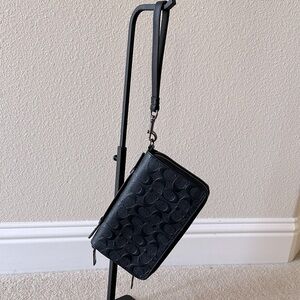 Black Leather Travel Wallet/Valet